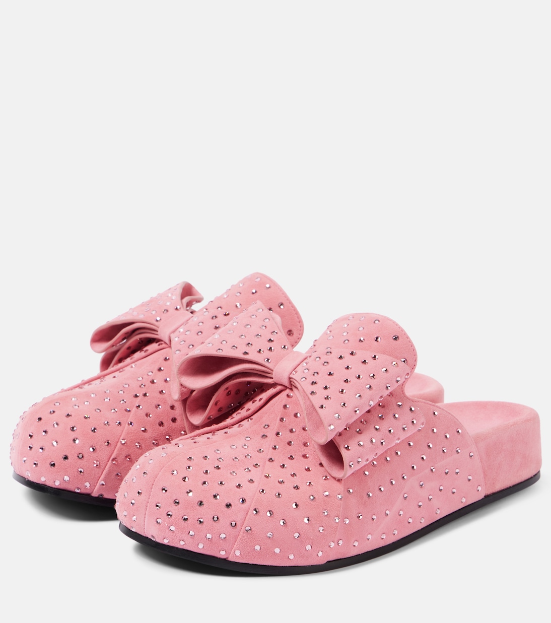 Verzierte Slippers Le Cadeau aus Veloursleder | Mach & Mach