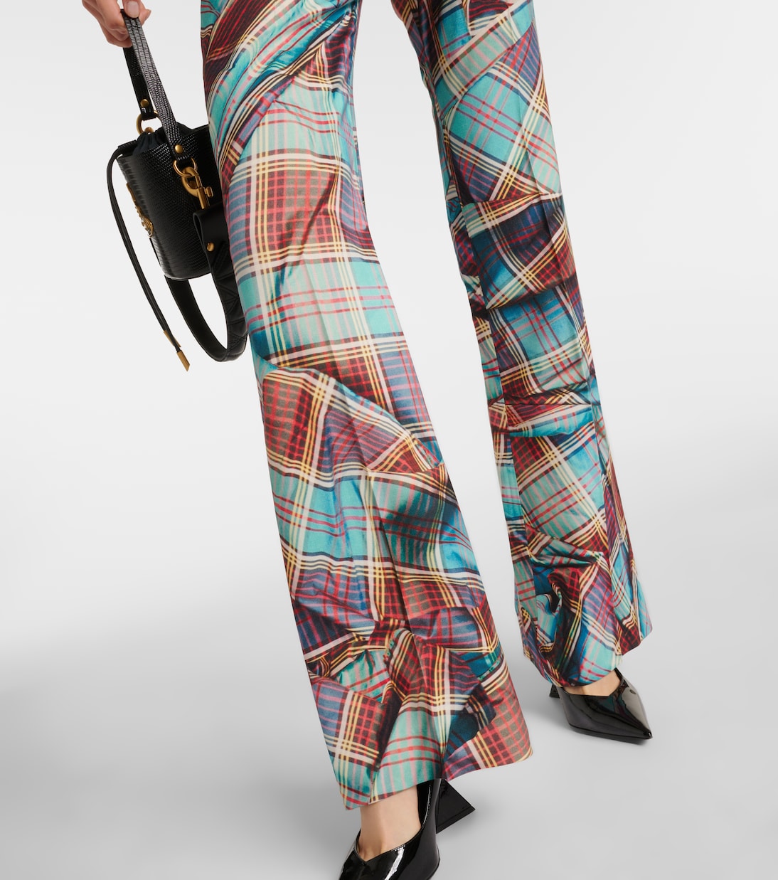 W Ray tartan virgin wool flared pants | Vivienne Westwood