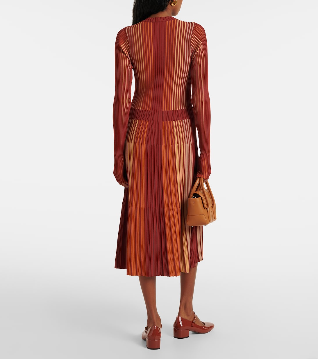 Vestido midi plisado a rayas | Tod's