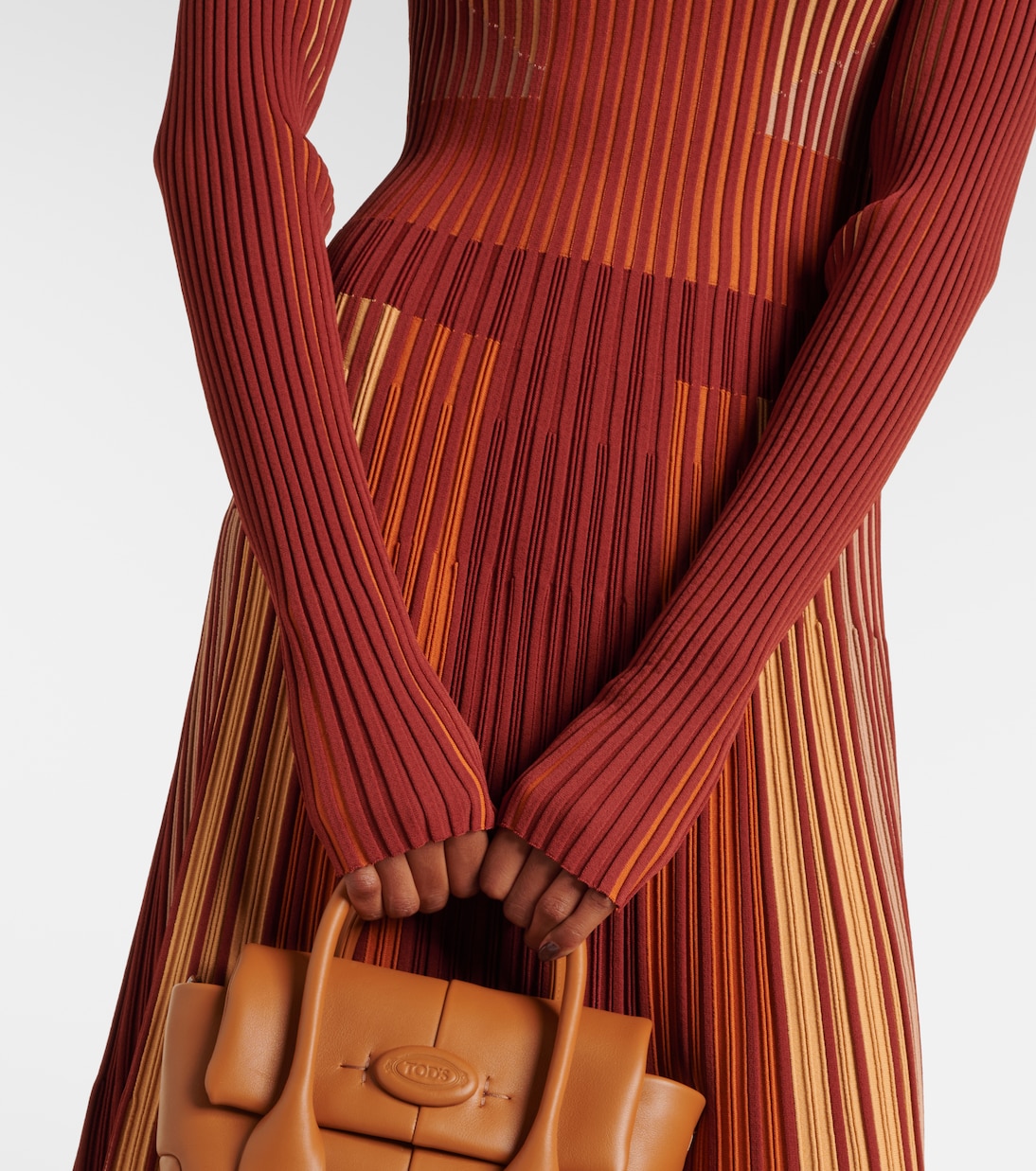Vestido midi plisado a rayas | Tod's