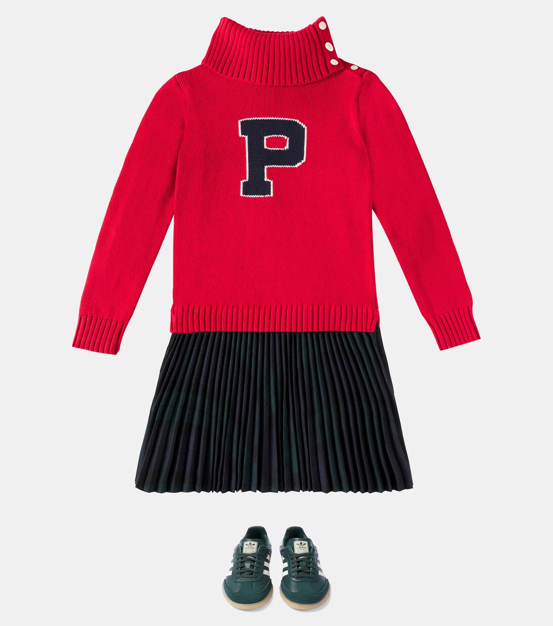 Abito in maglia di cotone con intarsi | Polo Ralph Lauren Kids