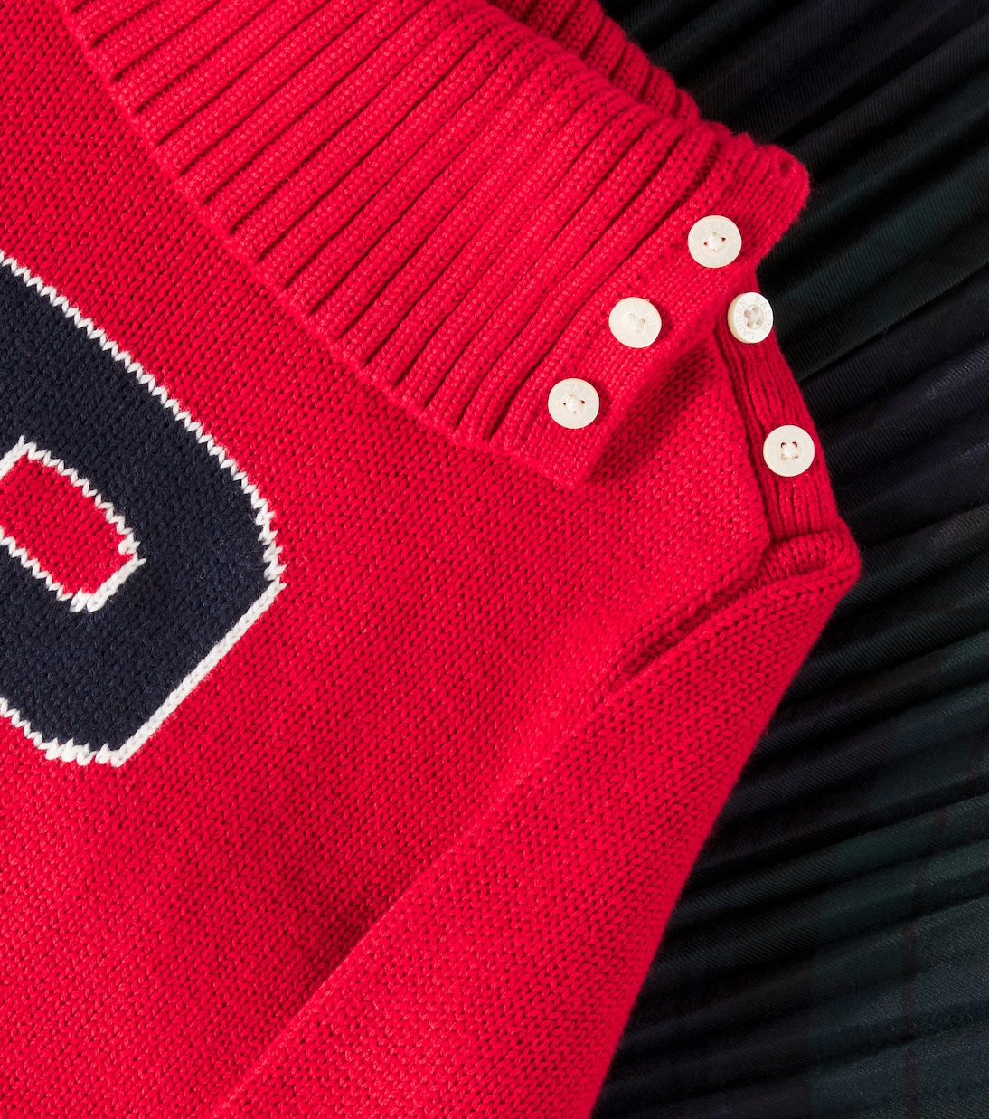 Abito in maglia di cotone con intarsi | Polo Ralph Lauren Kids