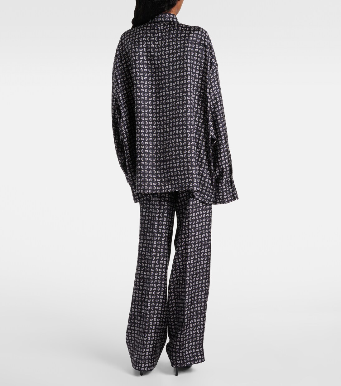 Camicia in twill di seta paisley | Prada