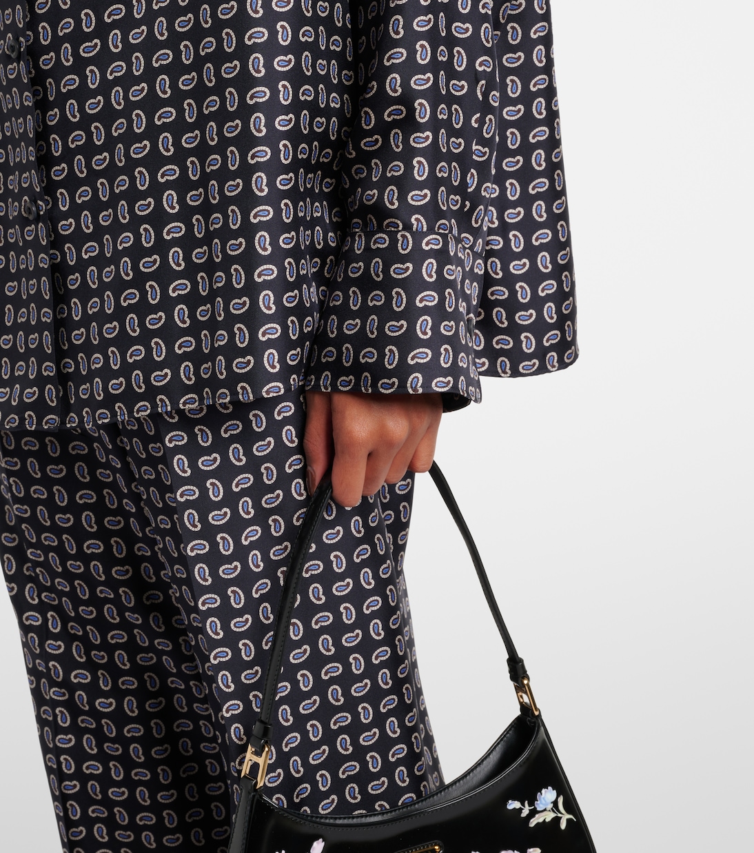 Camicia in twill di seta paisley | Prada