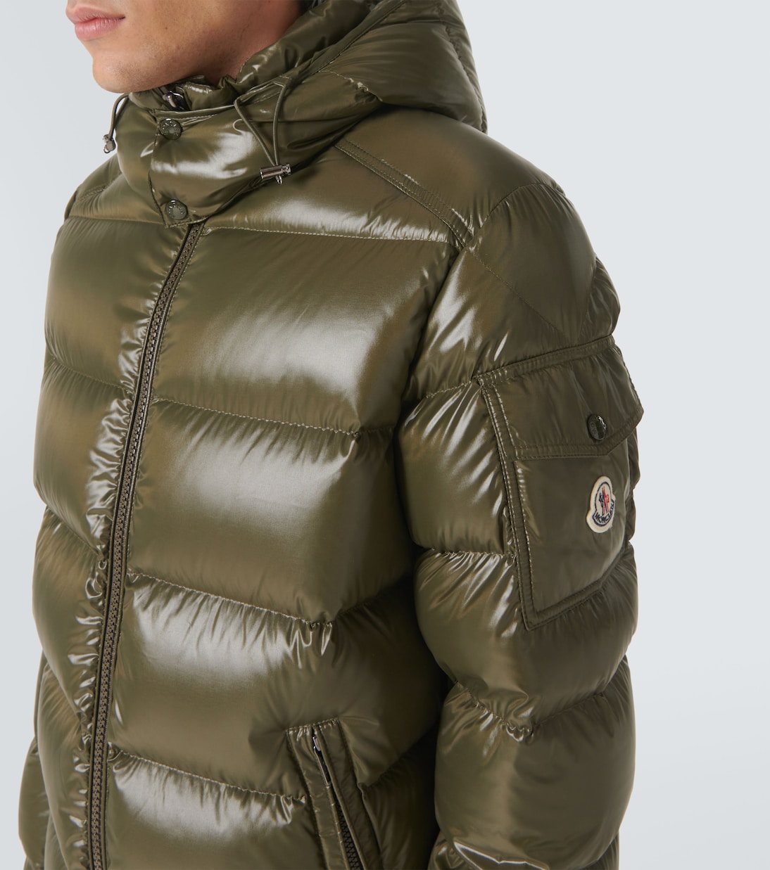 Maya down jacket in green Moncler Mytheresa