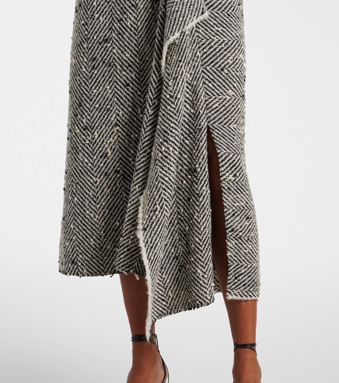 Draped herringbone midi skirt | Erdem