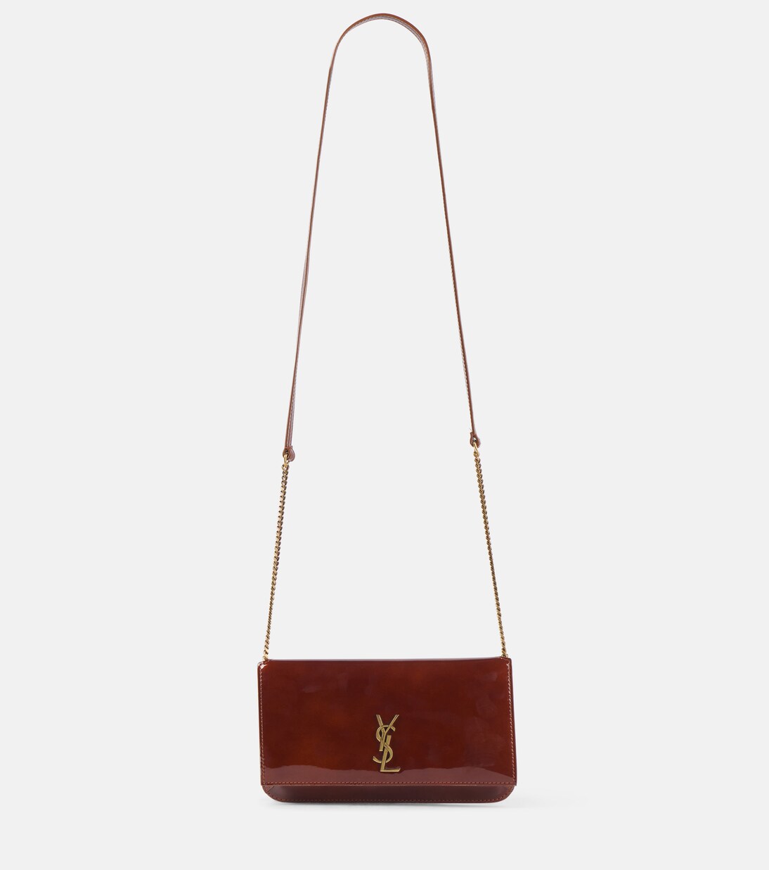 Borsa porta smartphone Cassandre in vernice | Saint Laurent