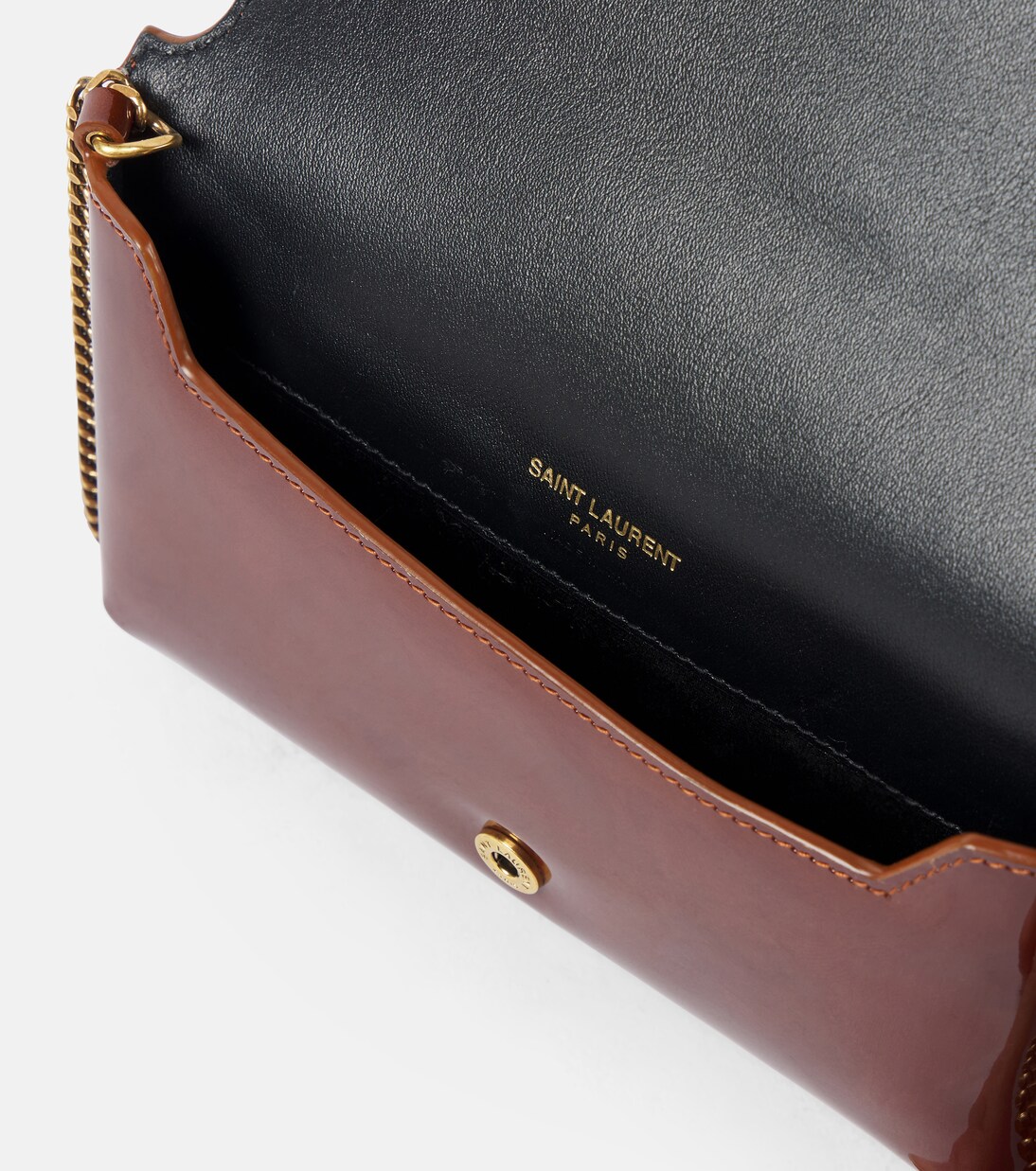 Borsa porta smartphone Cassandre in vernice | Saint Laurent