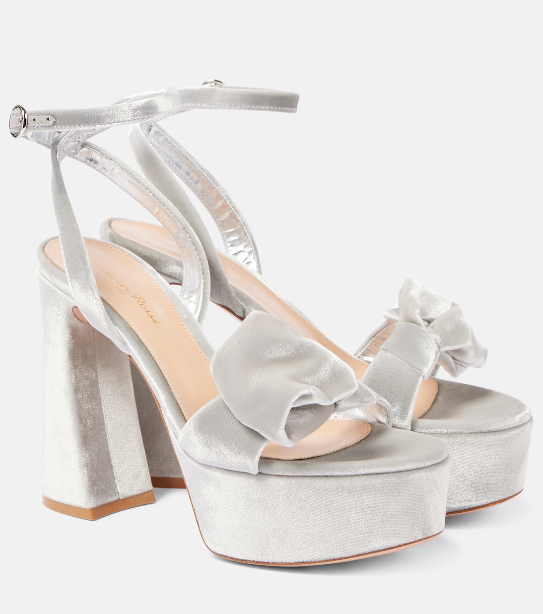 Plateausandalen 70 aus Samt | Gianvito Rossi