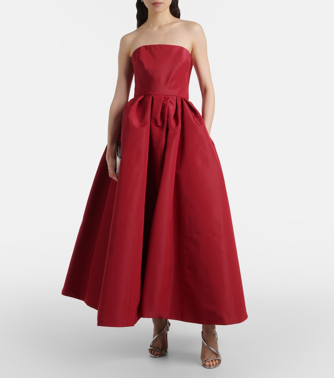 Vestido de cóctel de seda con cinturón | Carolina Herrera