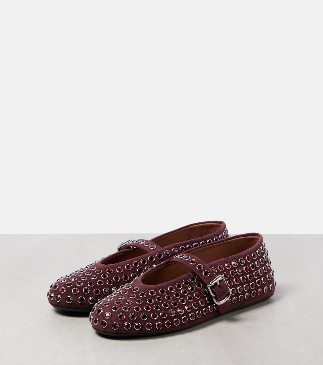 Ballerines en daim à ornements | Alaïa