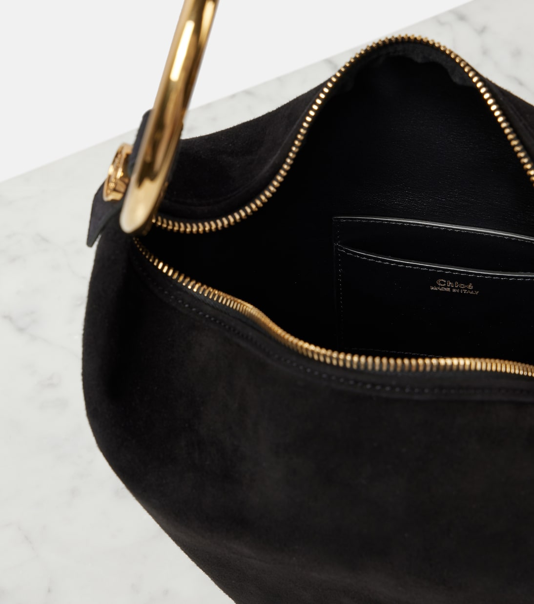 Sac Bracelet Medium en daim | Chloé