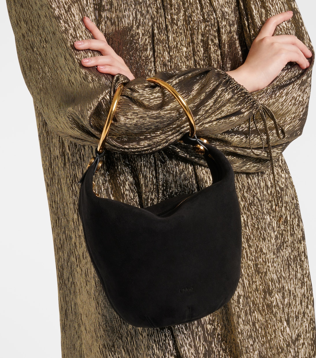 Sac Bracelet Medium en daim | Chloé