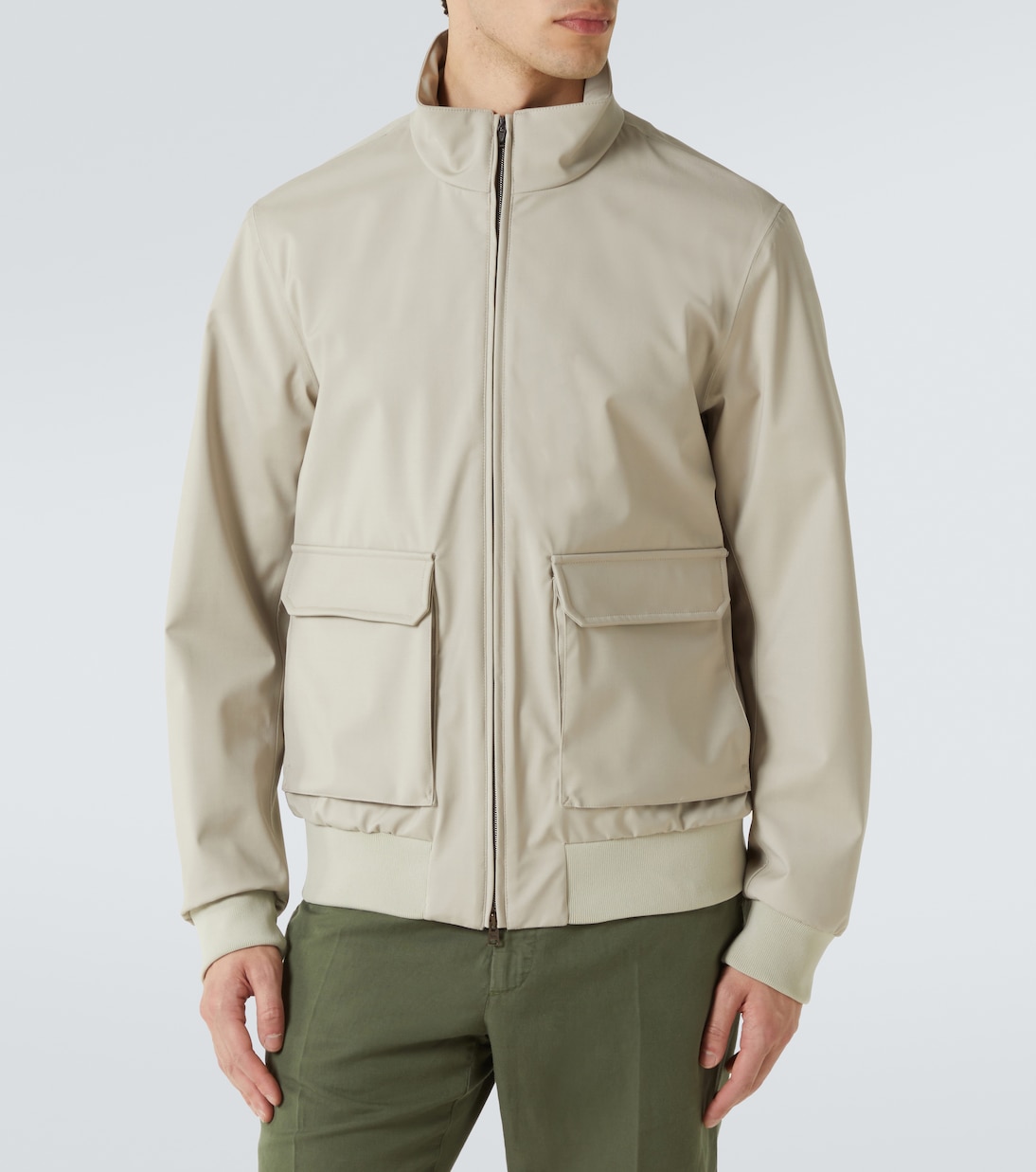Layered virgin wool blouson | Herno