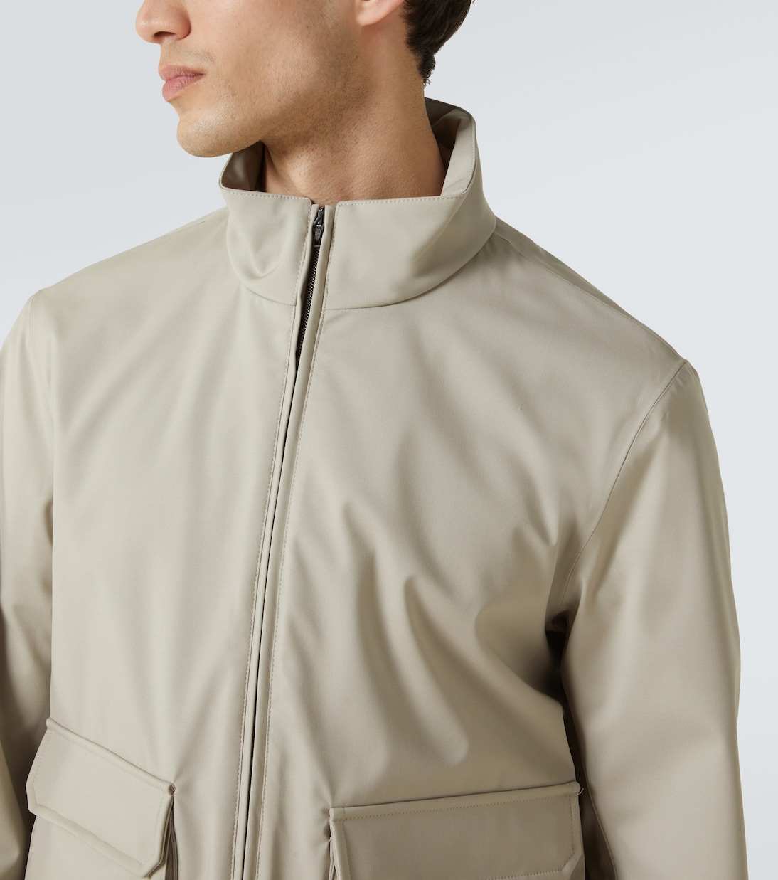 Layered virgin wool blouson | Herno
