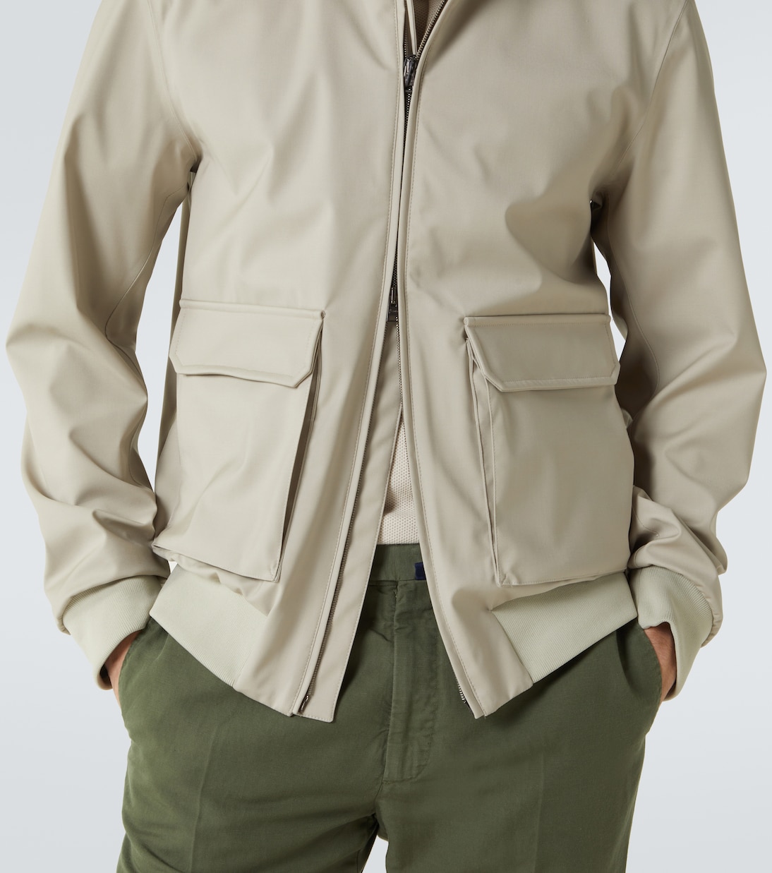 Layered virgin wool blouson | Herno