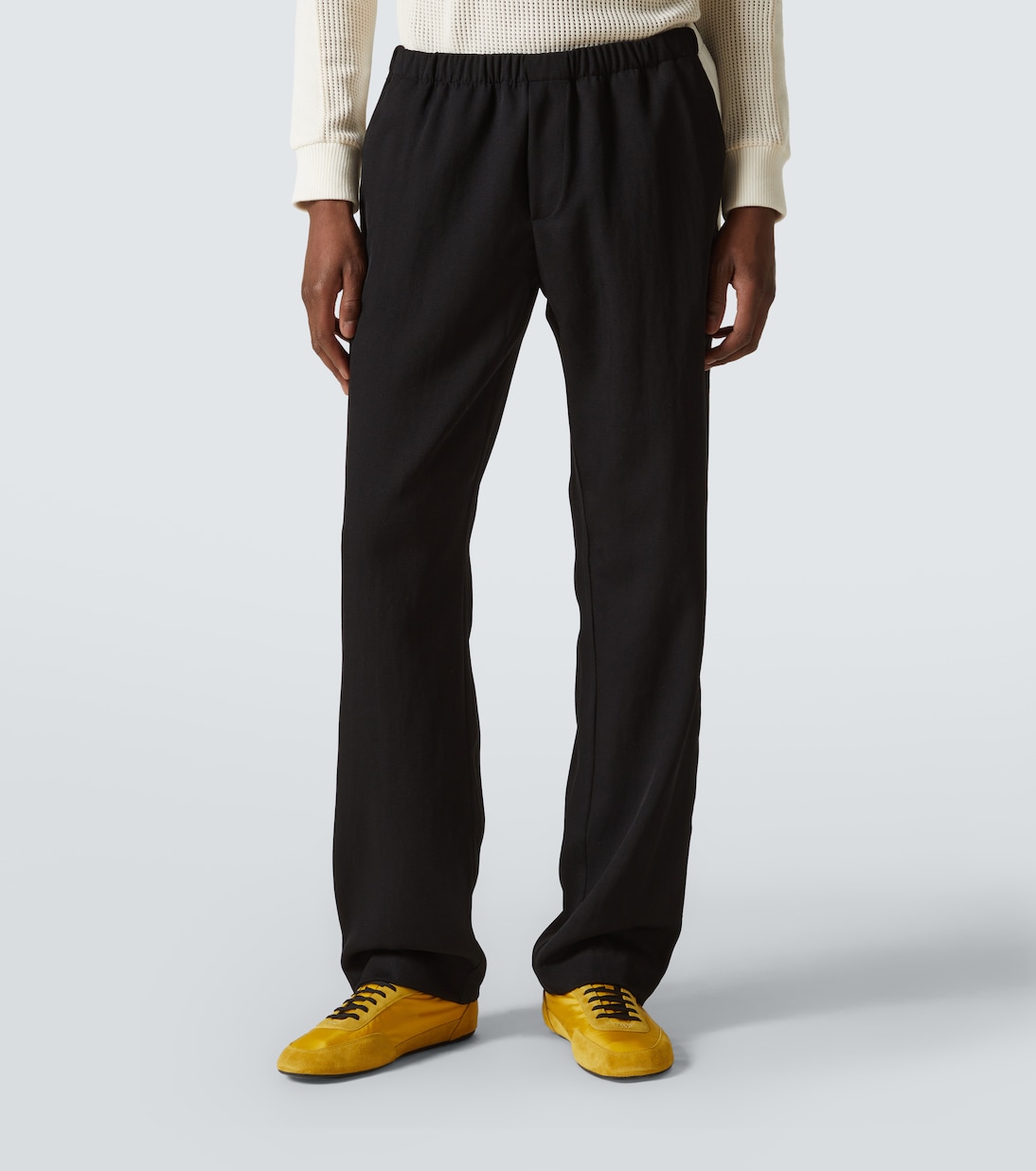 Tempo wool grain de poudre straight pants | Wales Bonner