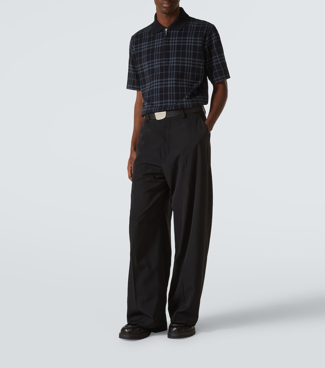 Polo Burberry Check in misto cotone | Burberry