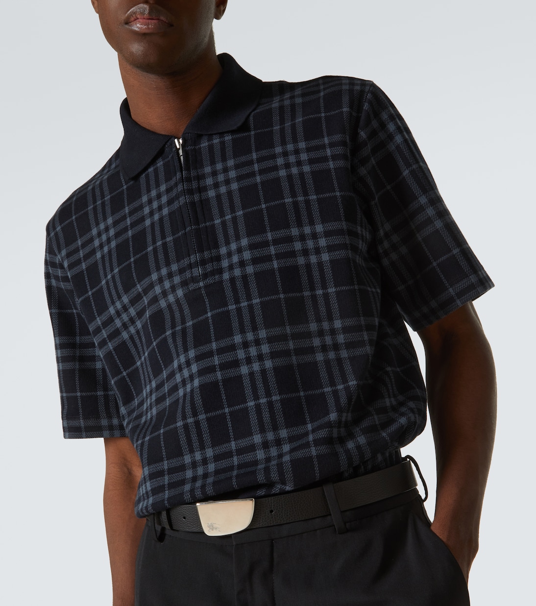 Polo Burberry Check in misto cotone | Burberry