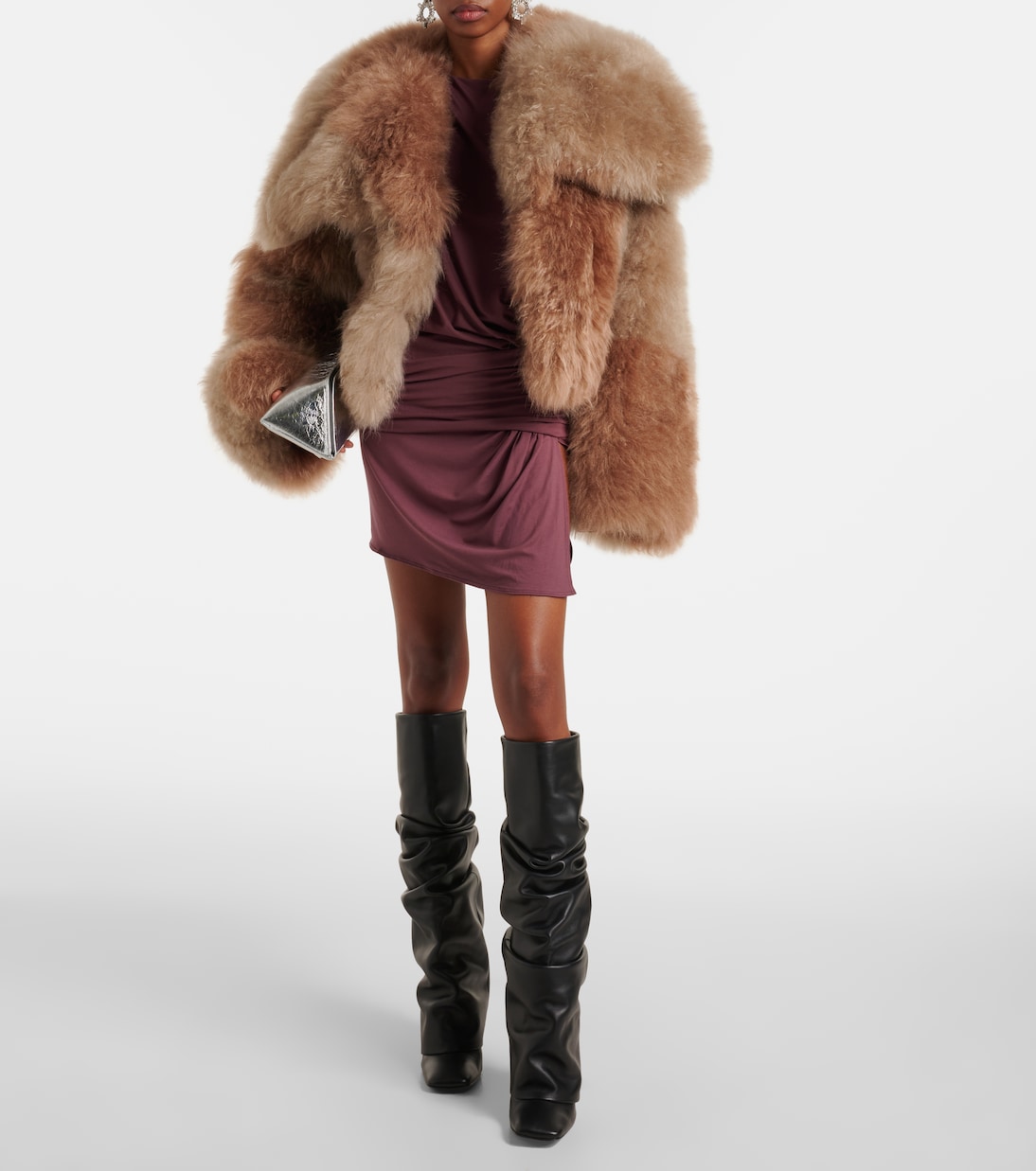 Draped drop-waist jersey minidress | The Attico