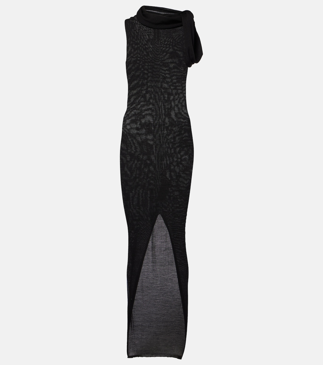 Banded T virgin wool maxi dress | Rick Owens
