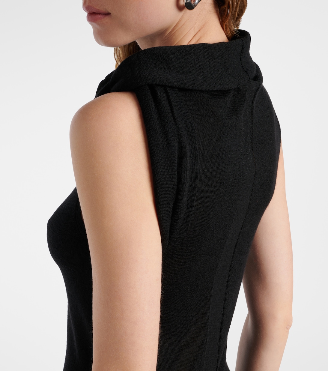 Banded T virgin wool maxi dress | Rick Owens
