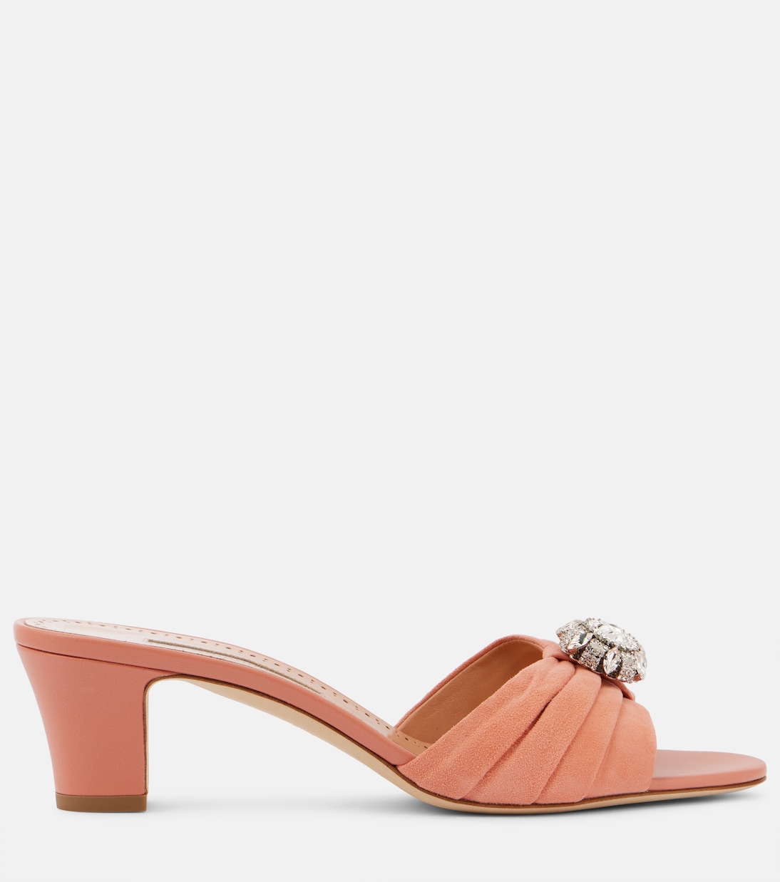 Mules en daim à ornements | Manolo Blahnik