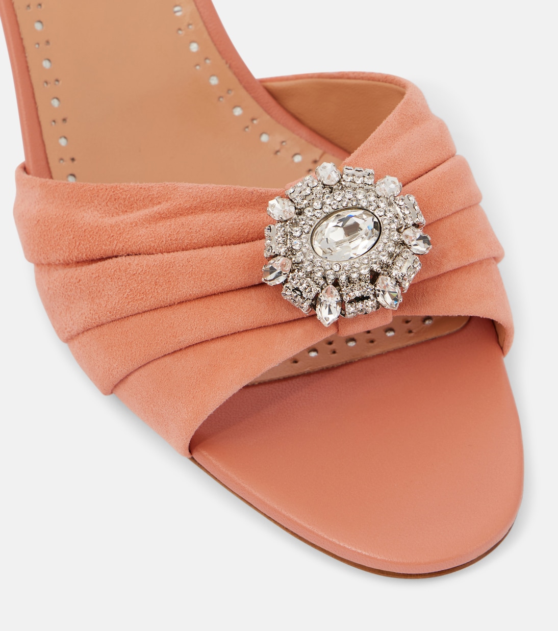 Mules en daim à ornements | Manolo Blahnik