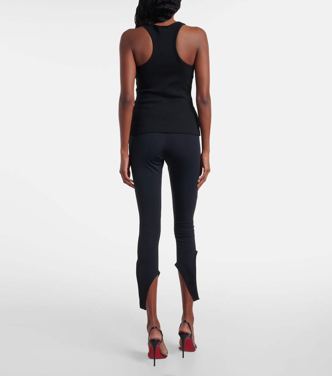 Tank top in maglia di cotone a coste  | Courrèges