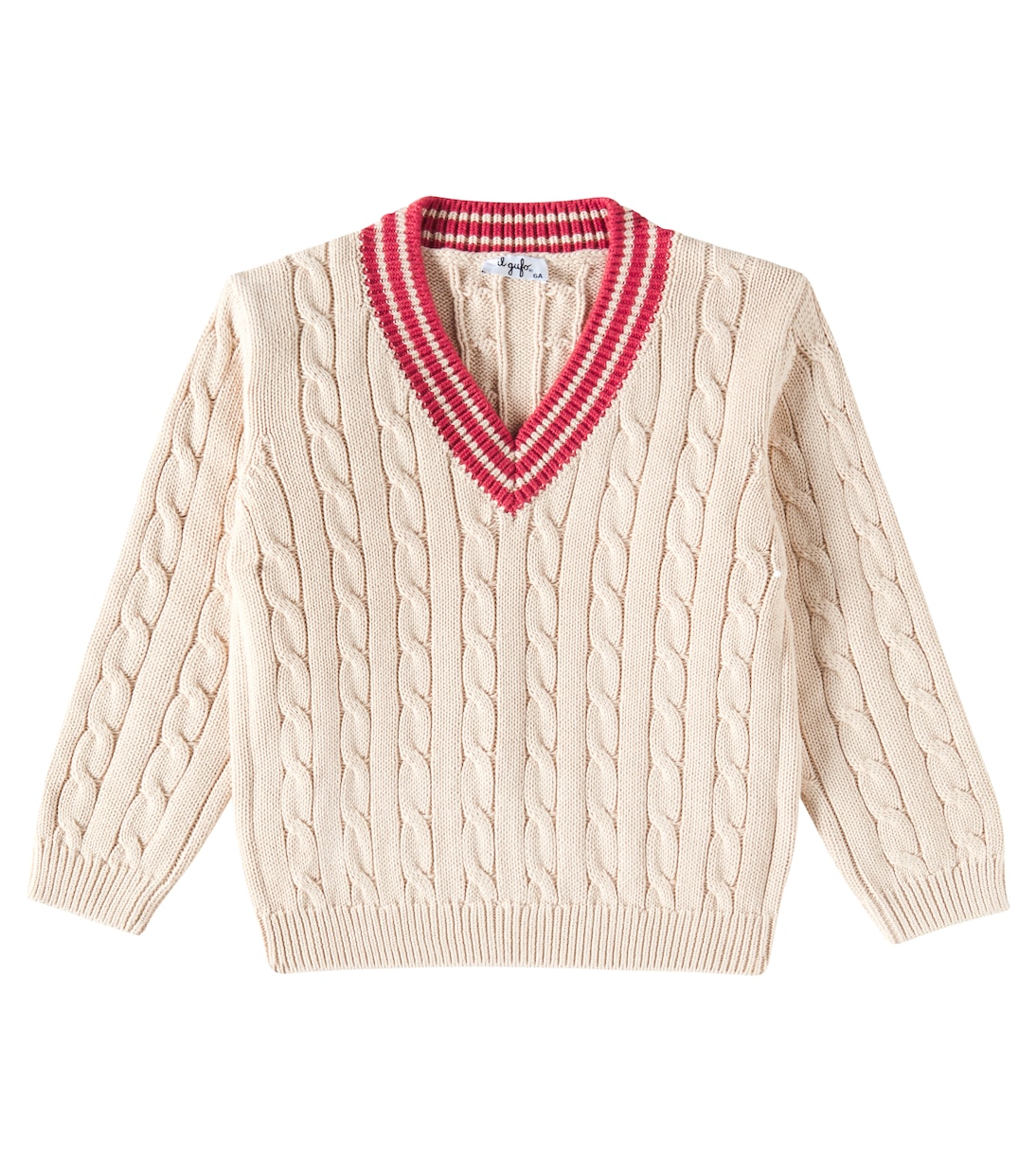 Pullover in cotone a trecce | Il Gufo