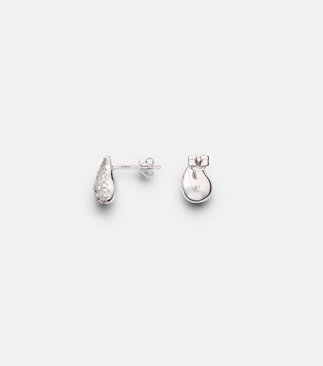 Orecchini Happy Tears in oro bianco 14kt con diamanti | Roxanne First