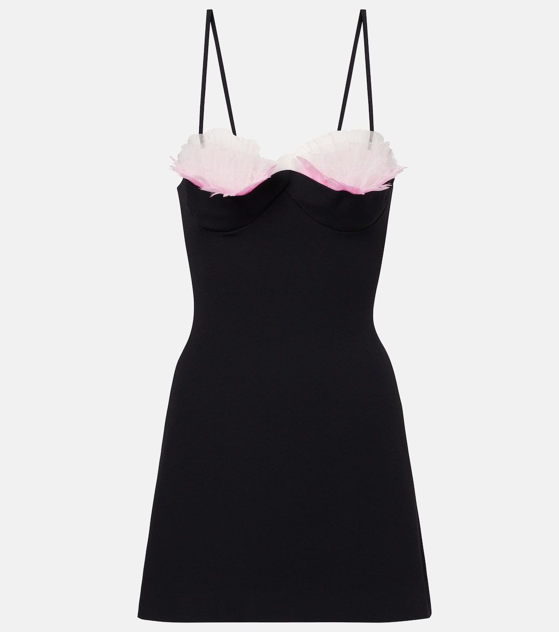 Minikleid aus Cady mit Federn  | David Koma