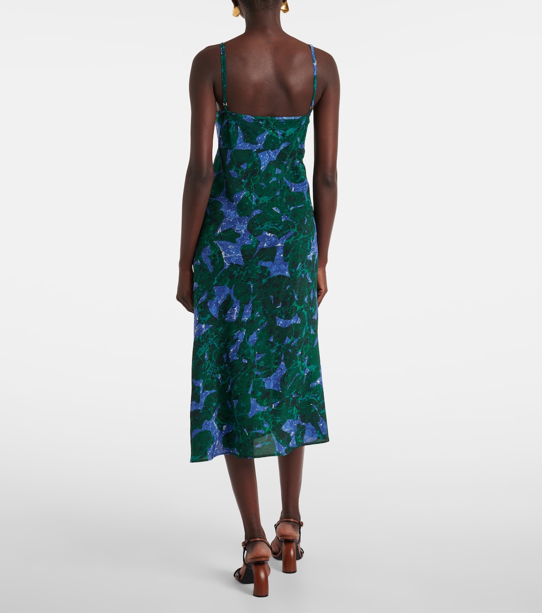 Abito sottoveste in seta con stampa | Dries Van Noten
