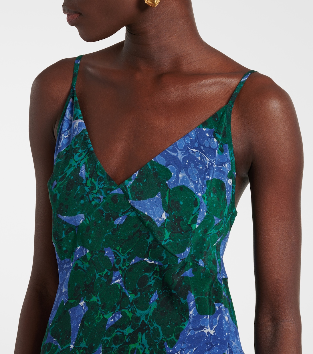 Abito sottoveste in seta con stampa | Dries Van Noten