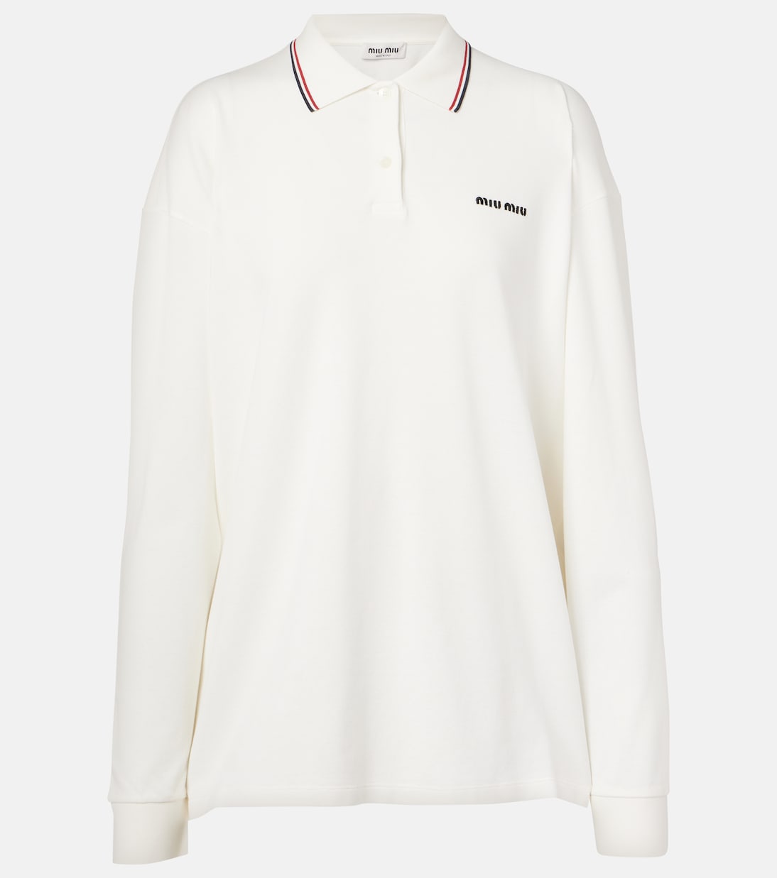 Polo en coton à logo | Miu Miu