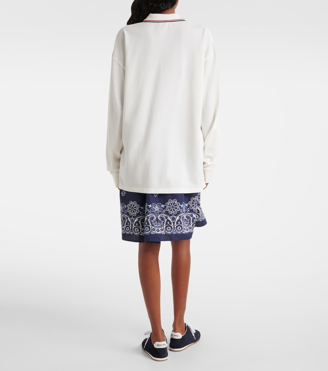 Polo en coton à logo | Miu Miu