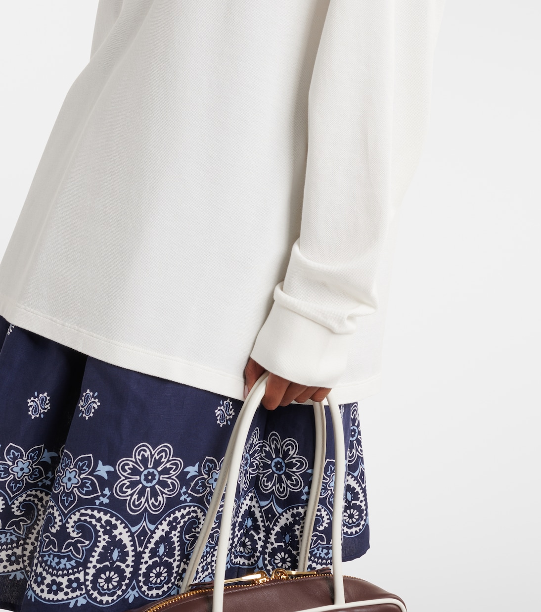 Polo en coton à logo | Miu Miu
