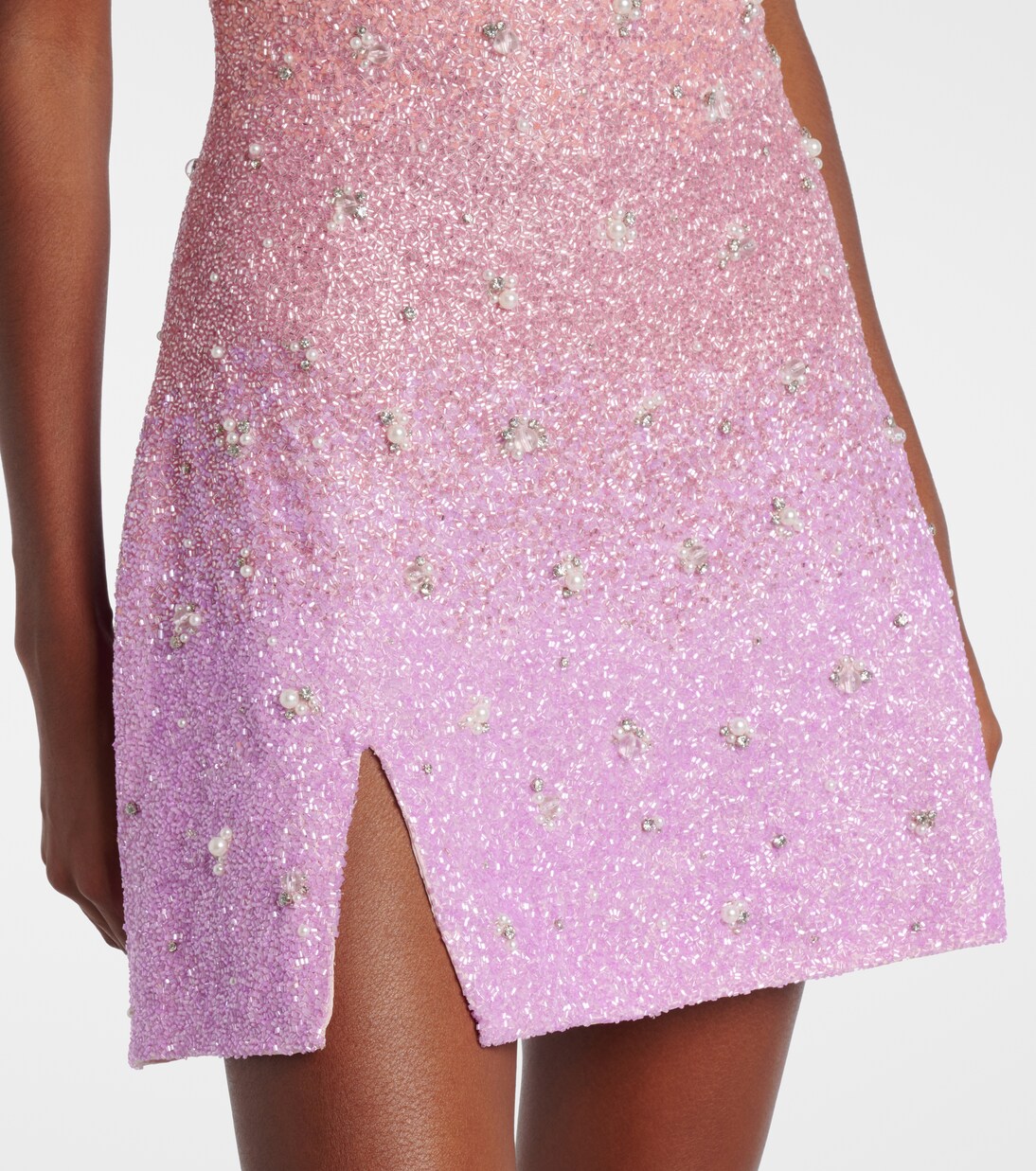 Crystal embellished minidress | Clio Peppiatt