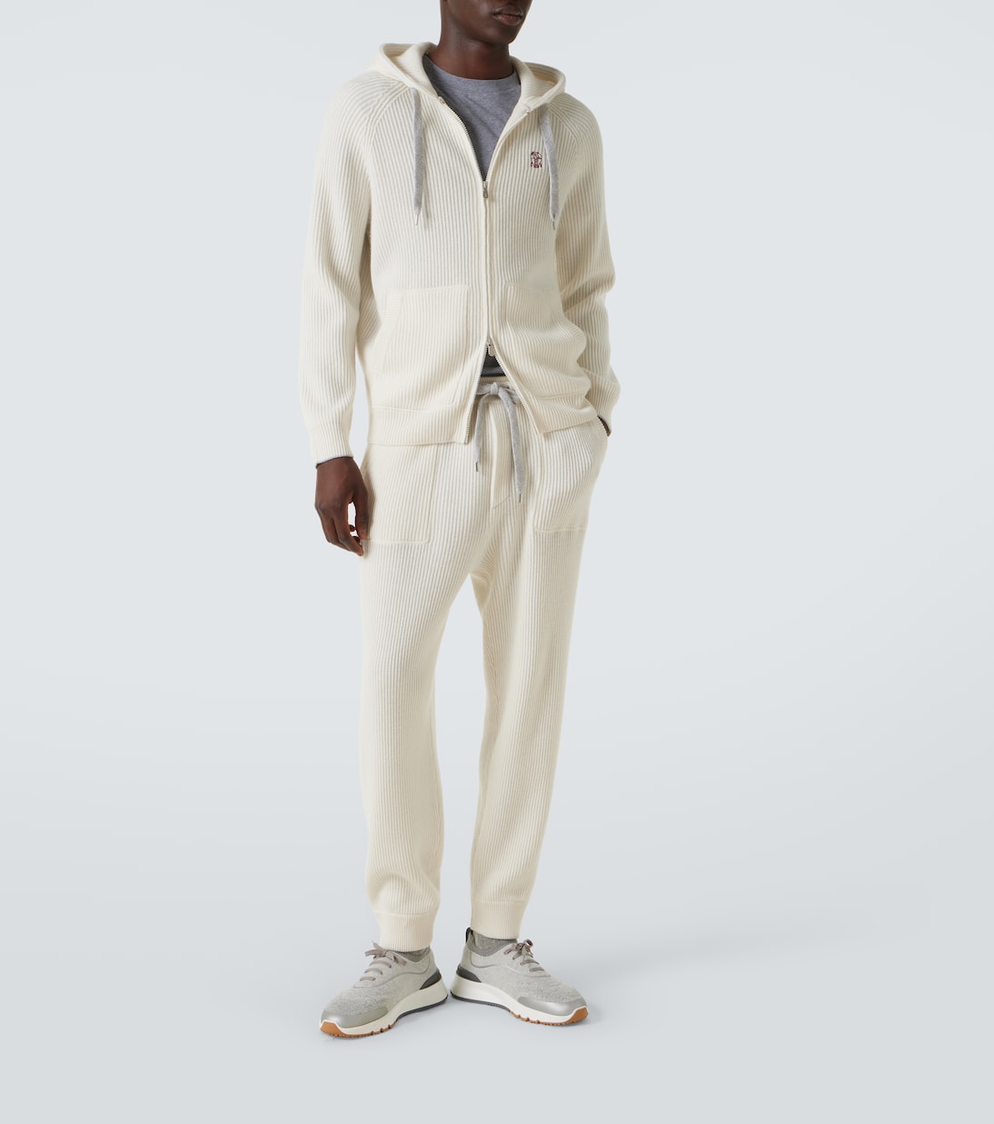 Pantalones deportivos en mezcla de cachemir | Brunello Cucinelli