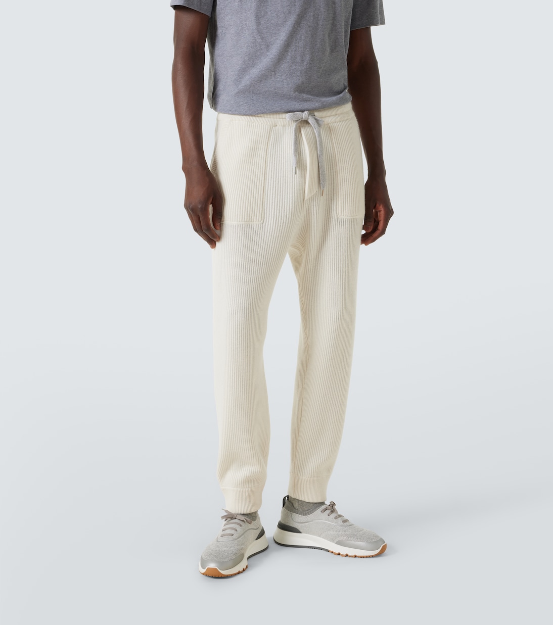 Pantalones deportivos en mezcla de cachemir | Brunello Cucinelli