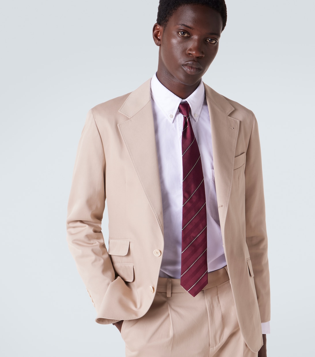 Striped silk tie | Brunello Cucinelli