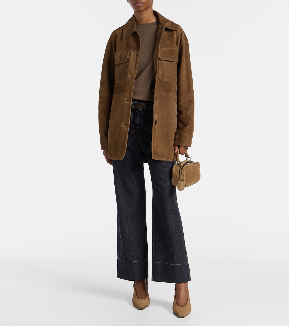 Escarpins slingback Monili en daim | Brunello Cucinelli
