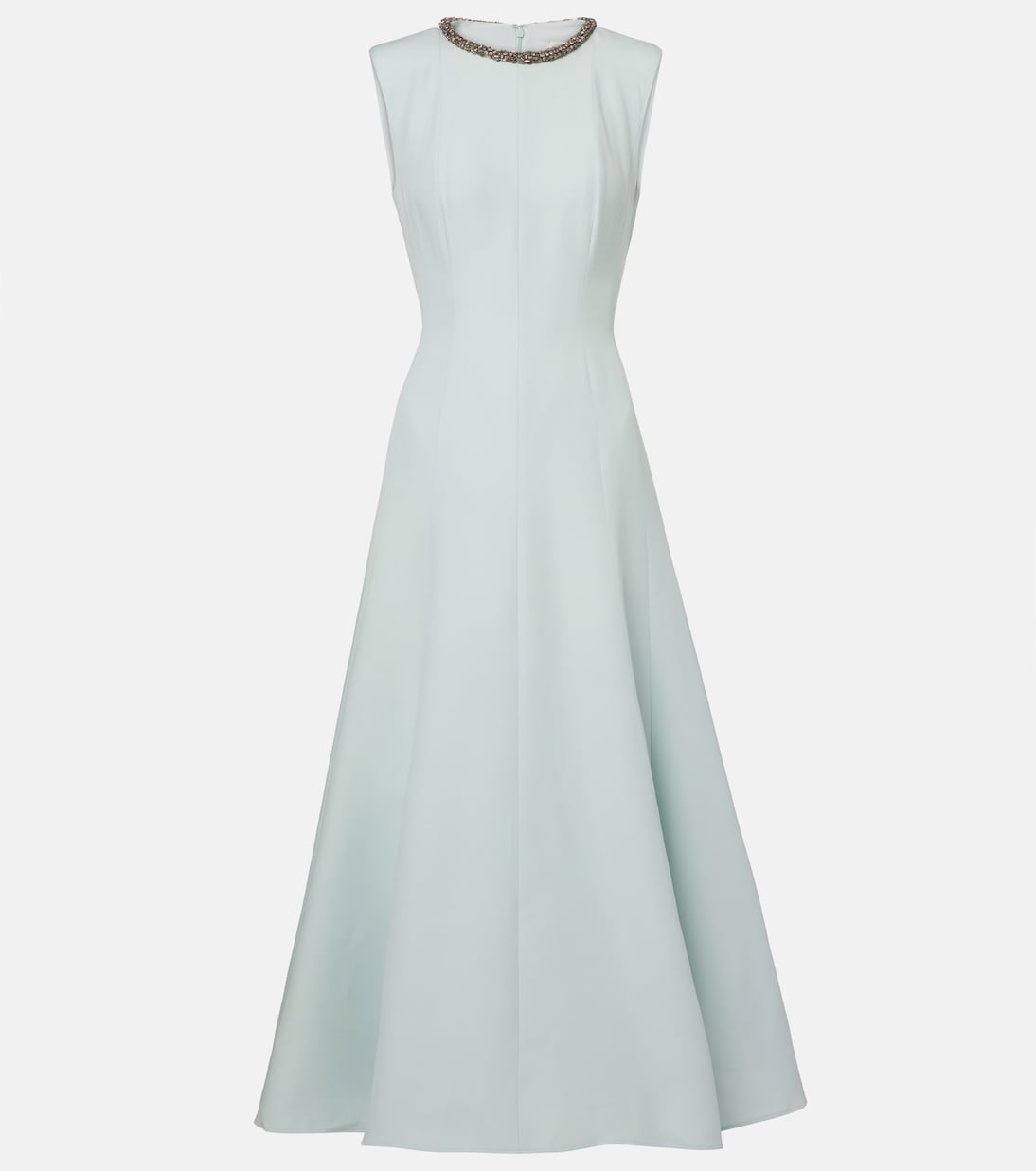 Robe midi en laine et soie à ornements | Roland Mouret