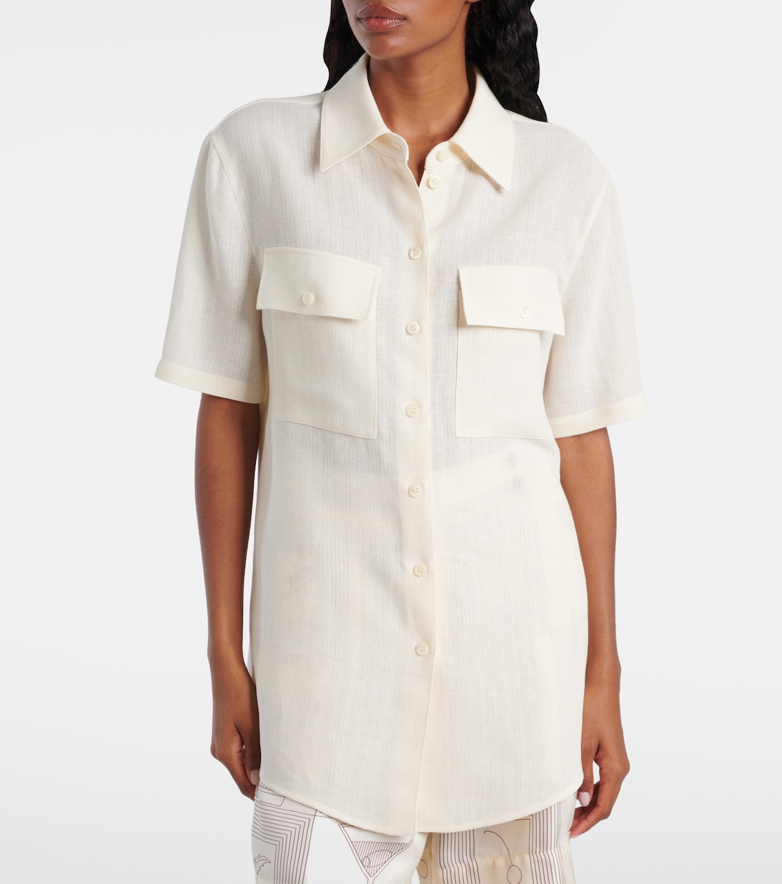 Shirley linen crêpe shirt | Loro Piana