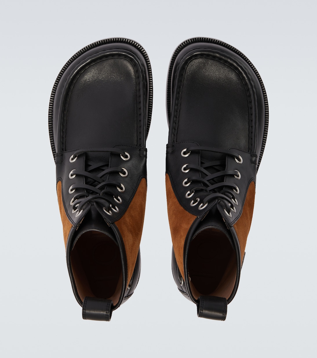 Campo suede and leather lace-up boots | Loewe
