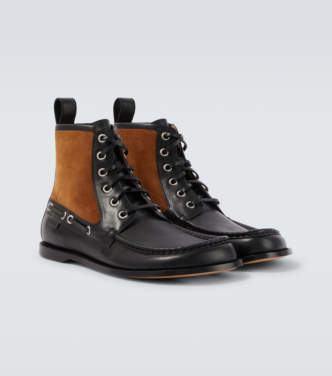 Campo suede and leather lace-up boots | Loewe