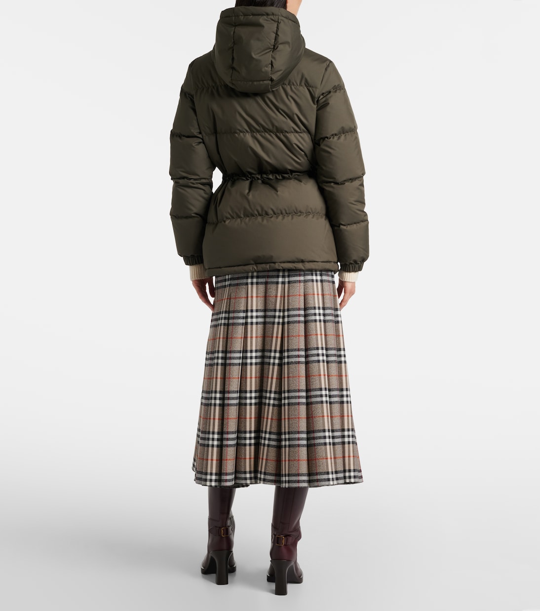 Burberry Check hooded down jacket  | Burberry