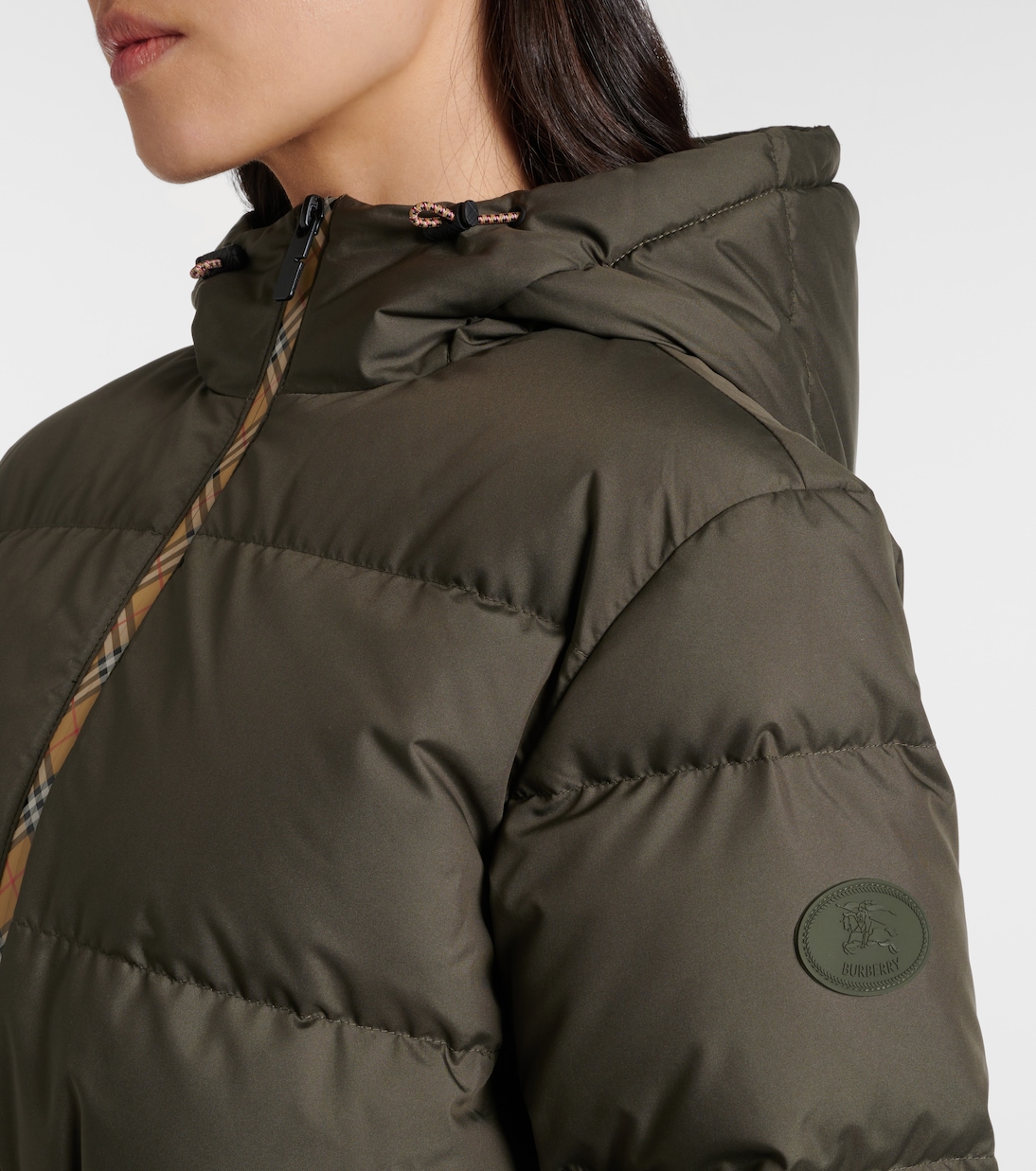 Burberry Check hooded down jacket  | Burberry