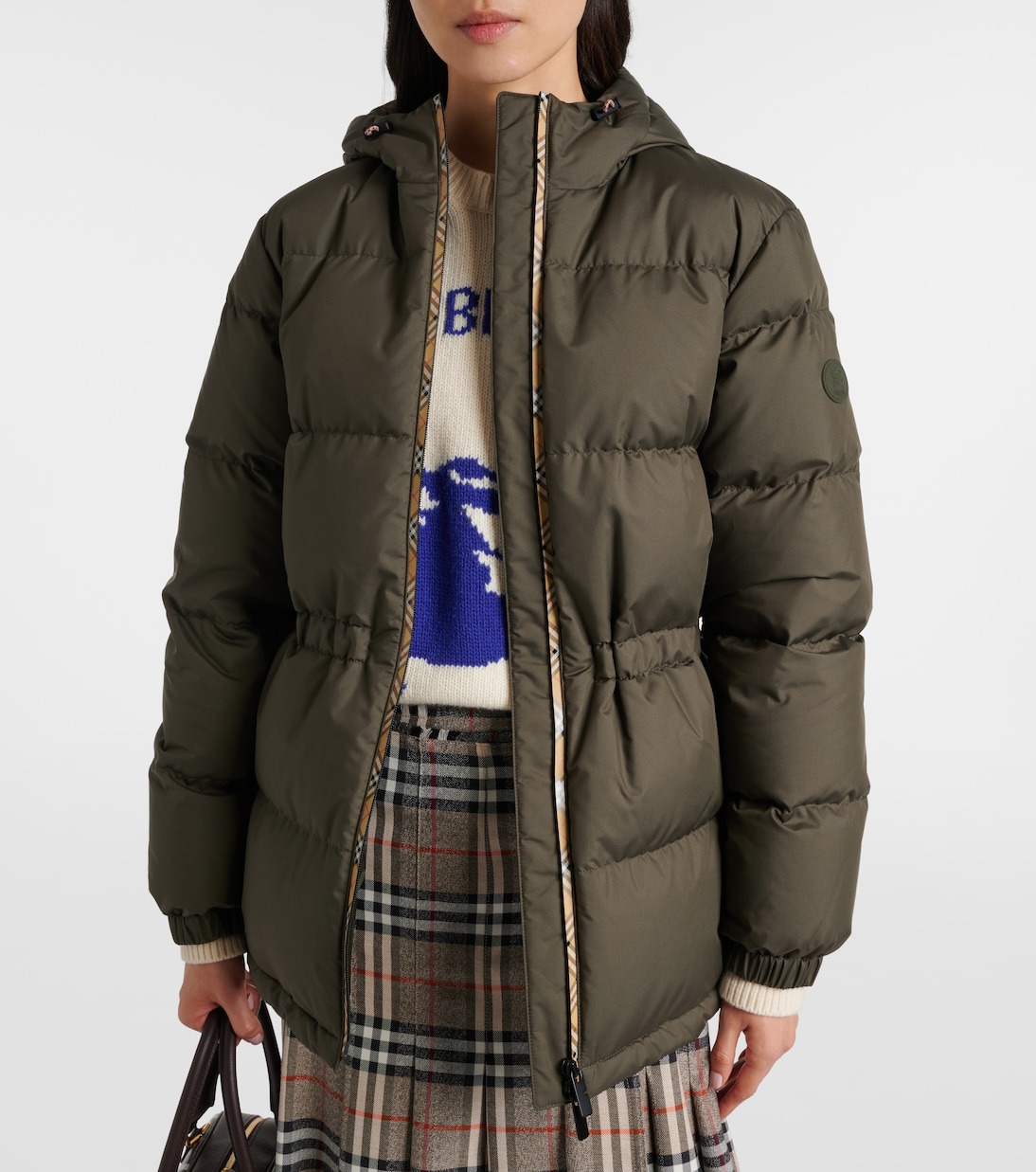 Burberry Check hooded down jacket  | Burberry