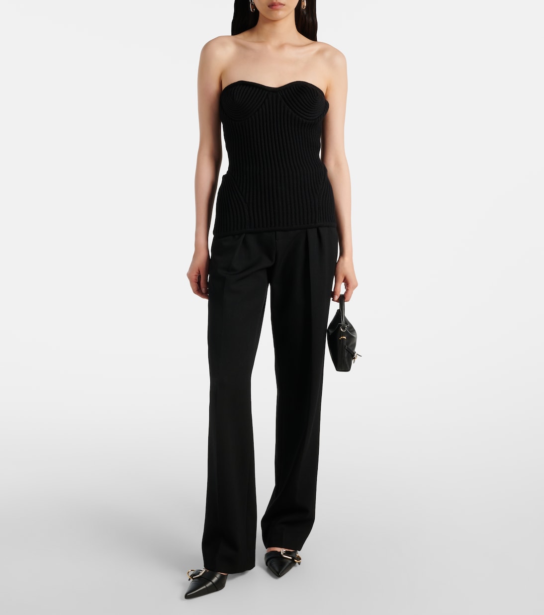 Ribbed-knit wool-blend corset | Jean Paul Gaultier